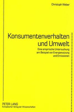 Cover of Konsumentenverhalten Und Umwelt