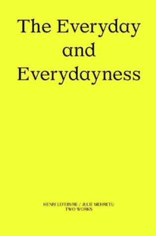Cover of The Everyday and Everydayness