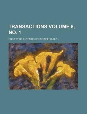 Book cover for Transactions Volume 8, No. 1