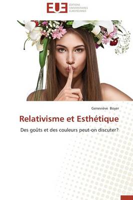 Book cover for Relativisme Et Esth tique