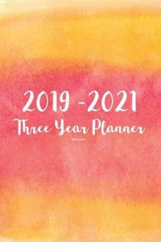 Cover of 2019-2021 Three Year Planner-Watercolor