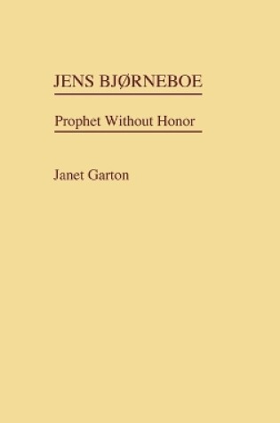 Cover of Jens Bjorneboe