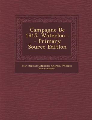 Book cover for Campagne de 1815