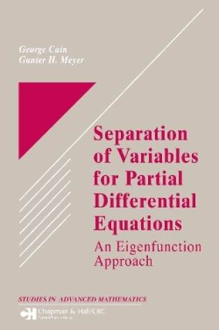 Cover of Separation of Variables for Partial Differential Equations