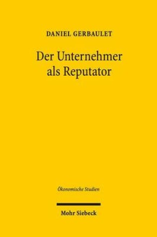 Cover of Der Unternehmer als Reputator