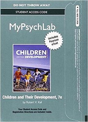 Book cover for New Mylab Psychology with Pearson Etext -- Standalone Access Card -- For Children and Their Development