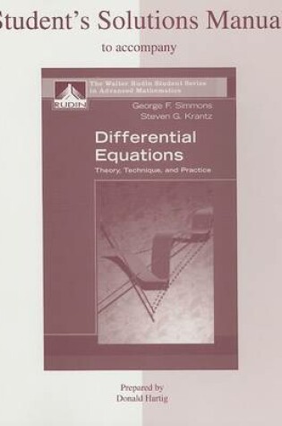 Cover of Student's Solutions Manual to Accompany Differential Equations