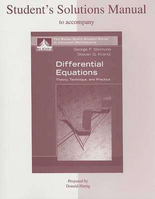 Book cover for Student's Solutions Manual to Accompany Differential Equations