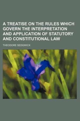 Cover of A Treatise on the Rules Which Govern the Interpretation and Application of Statutory and Constitutional Law