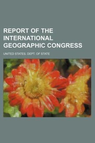 Cover of Report of the International Geographic Congress