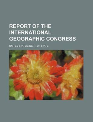 Book cover for Report of the International Geographic Congress