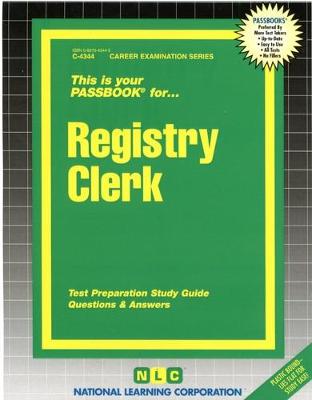 Book cover for Registry Clerk