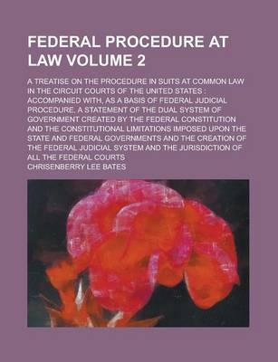 Book cover for Federal Procedure at Law