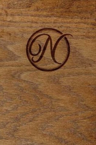 Cover of Wood Burned Monogram Creative Journal - N