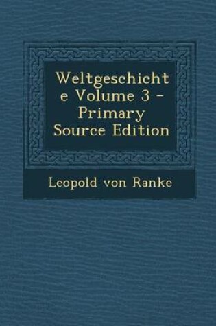 Cover of Weltgeschichte Volume 3