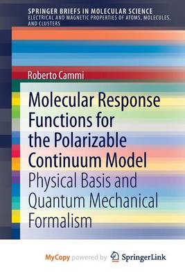 Cover of Molecular Response Functions for the Polarizable Continuum Model