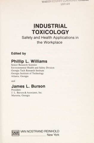 Cover of Industrial Toxicology