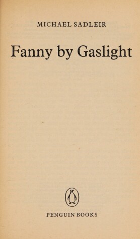 Book cover for Fanny by Gaslight