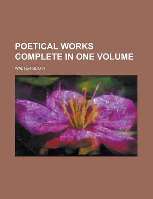 Book cover for Poetical Works Complete in One Volume