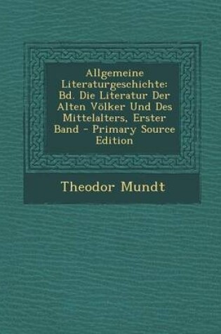 Cover of Allgemeine Literaturgeschichte