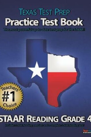 Cover of Texas Test Prep Practice Test Book Staar Reading Grade 4