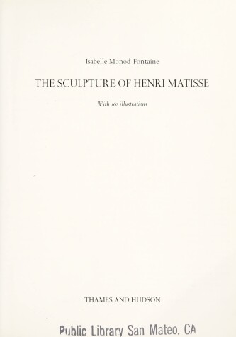 Book cover for Sculpture of Henri Matisse