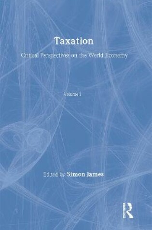 Cover of Taxation Crit Perspectives V1