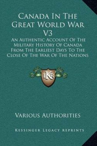 Cover of Canada in the Great World War V3