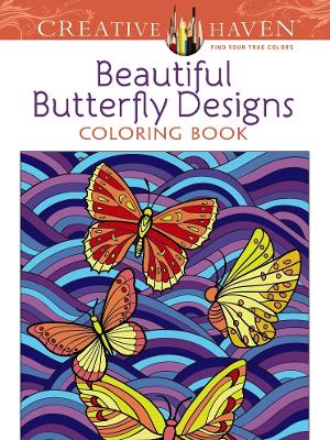 Book cover for Creative Haven Beautiful Butterfly Designs Coloring Book