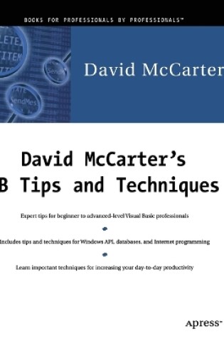 Cover of David McCarter's VB Tips and Techniques