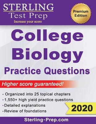 Book cover for Sterling Test Prep College Biology Practice Questions