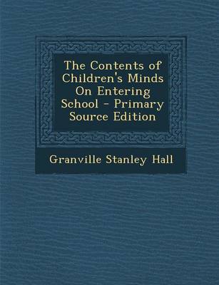 Book cover for The Contents of Children's Minds on Entering School