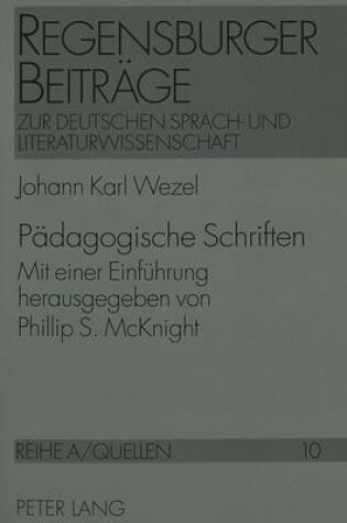 Cover of Paedagogische Schriften