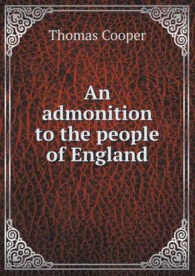 Book cover for An admonition to the people of England