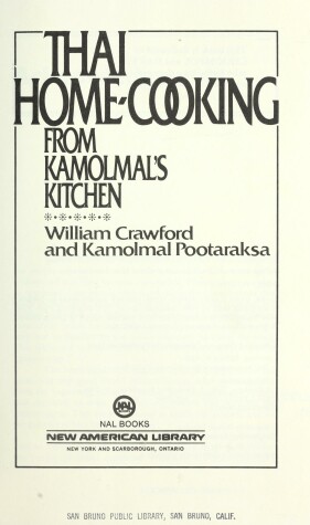 Book cover for Pootaraksa&Crawford : Thai Home Cooking (Hbk)