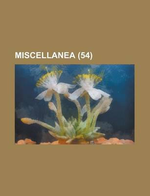 Book cover for Miscellanea (54)