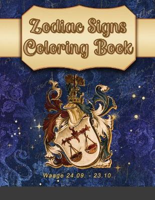 Book cover for Zodiac Signs Coloring Book