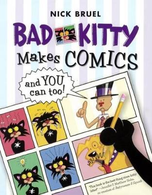 Book cover for Bad Kitty Makes Comics