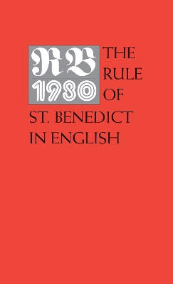 Book cover for The Rule of St. Benedict in English