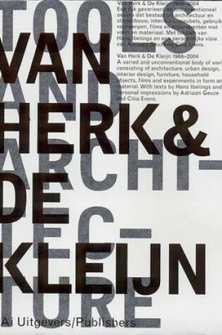 Cover of Van Herk & De Kleijn - 1973-2002 Architecture and Design