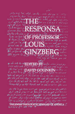 Book cover for The Responsa of Professor Louis Ginzberg