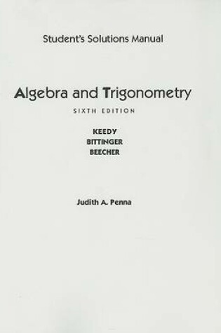 Cover of Student Solutions Manual for Algebra and Trigonometry, Unit Circle