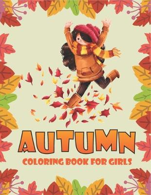 Book cover for Autumn coloring book for girls