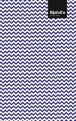 Book cover for Sketch'n Lifestyle Sketchbook, (Waves Pattern Print), 6 x 9 Inches (A5), 102 Sheets (Blue)