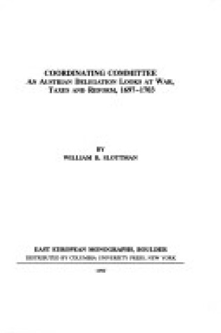 Cover of Coordinating Committee