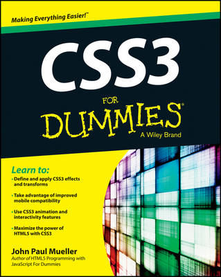 Book cover for CSS3 For Dummies