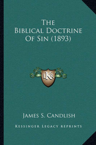 Cover of The Biblical Doctrine of Sin (1893)