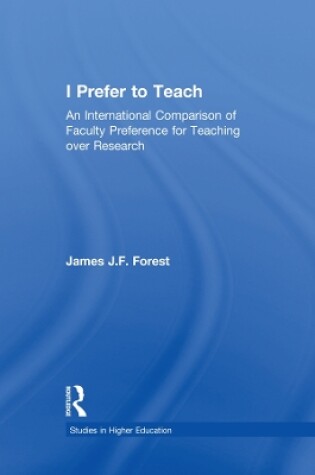 Cover of I Prefer to Teach