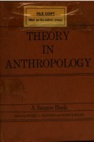 Cover of Theory in Anthropology