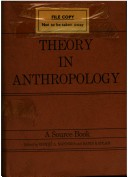 Book cover for Theory in Anthropology